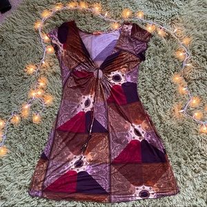 Low neck short sleeve summer dress